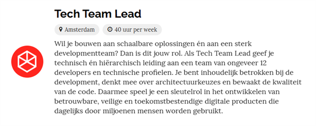 Tech Team Lead