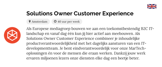 Solutions Owner Customer Experience